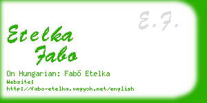etelka fabo business card